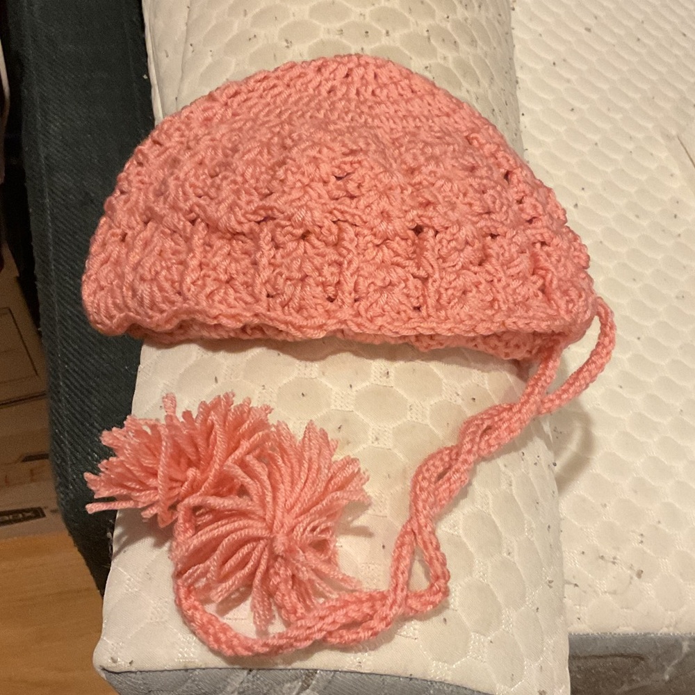 Handmade Pink Crochet Kids Hat